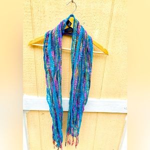 Colorful Knitted Intricate Scarf 5ft! This Scarf is beautiful in color!